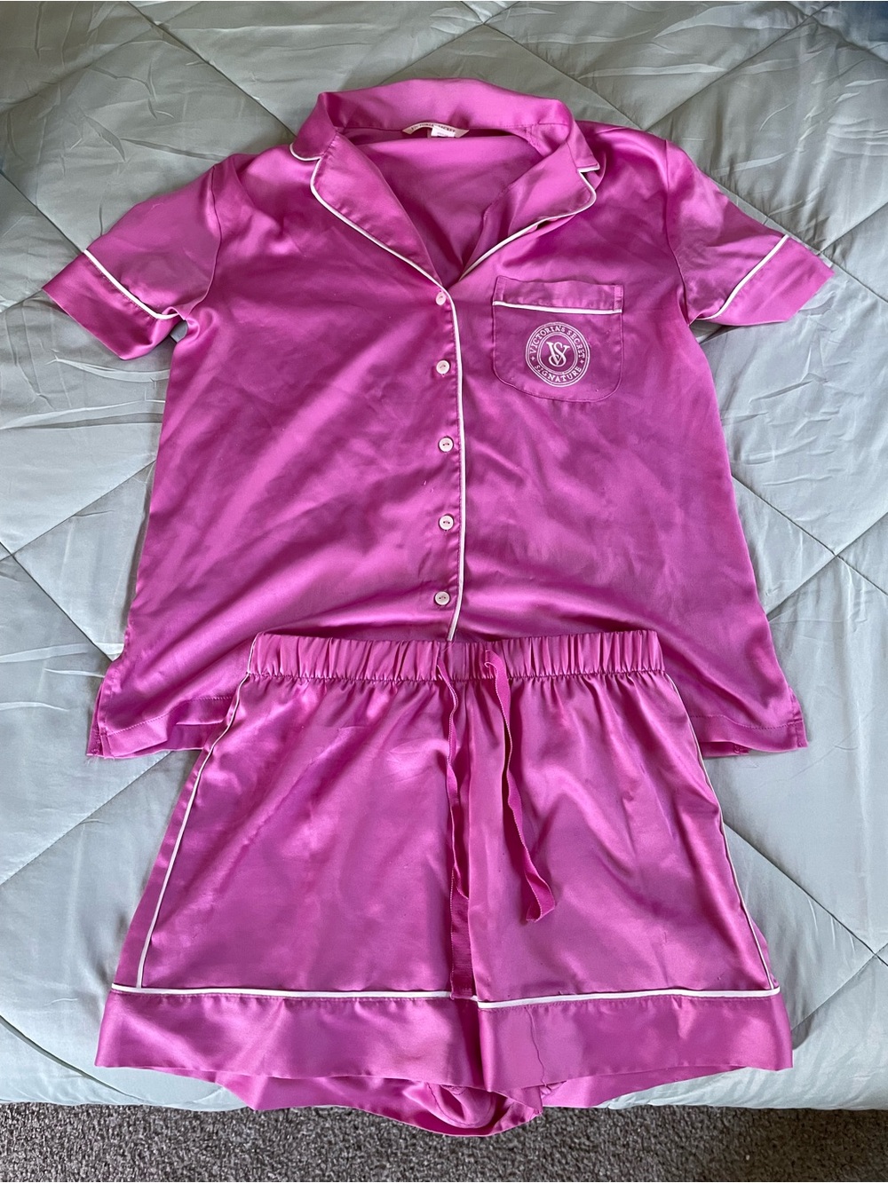 Victoria’s Secret Signature Satin Short Pajama Set